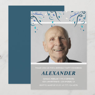Einladungen zum 95. Geburtstag Männer Konfetti Fot