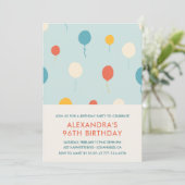 Einladungen zum 96. Geburtstag Balloons Moderne (Stehend Vorderseite)