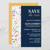 Einladungen zum 97. Geburtstag Save the Date Confe (Vorne/Hinten)