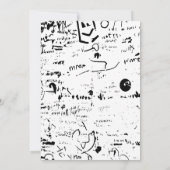 Einladungen zum 9. Geburtstag Boy Graffiti Party P (Rückseite)