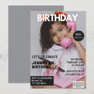 Einladungen zum 9. Geburtstag für sie Zeitschrifte