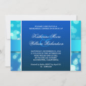 Einladungen zum Abendessen mit blauen Lichtern Pro (Rückseite)