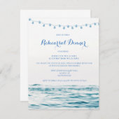 Einladungen zum Abendessen mit Lichtern der blauen (Vorne/Hinten)