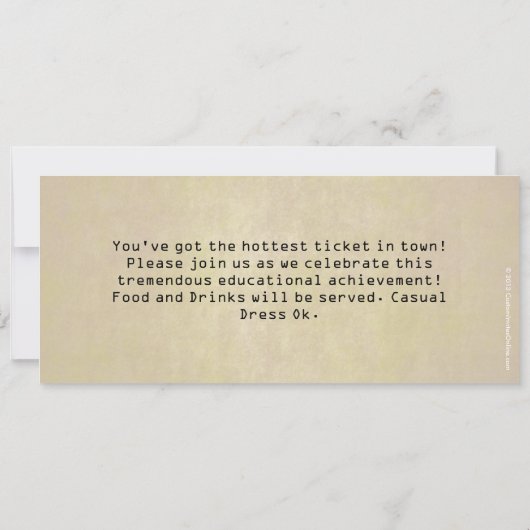 Einladungen zum Abschluss (Rückseite)