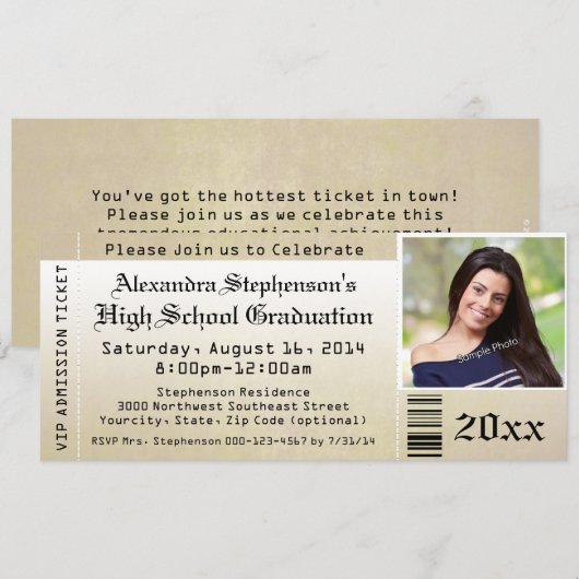 Einladungen zum Abschluss (Vorne/Hinten)