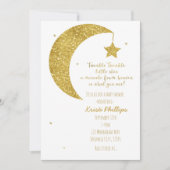 Einladungen zum Baby Dusche & White Moon & Stars (Vorderseite)