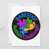 Einladungen zum Barefoot Autism Challenge (Vorderseite)