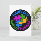 Einladungen zum Barefoot Autism Challenge (Stehend Vorderseite)