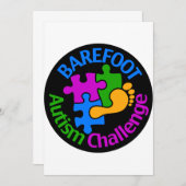 Einladungen zum Barefoot Autism Challenge (Vorne/Hinten)