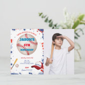 Einladungen zum Baseball-Foto (Stehend Vorderseite)