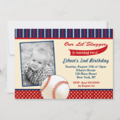 Einladungen zum Baseball Geburtstag (Vorderseite)