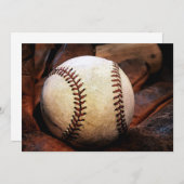 Einladungen zum Baseball-Kunstwerk (Vorne/Hinten)