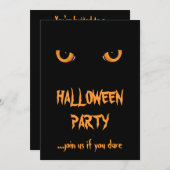 Einladungen zum Black Cat Halloween-Party (Vorne/Hinten)
