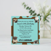 Einladungen zum blauen und braunen Mops (Stehend Vorderseite)