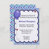 Einladungen zum Blue Balloon (Vorne/Hinten)