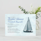 Einladungen zum Boat Bridal Shower (Stehend Vorderseite)