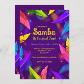 Einladungen zum brasilianischen Karneval (Vorne/Hinten)