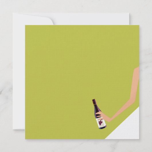 Einladungen zum Brautparty Chartreuse (Rückseite)