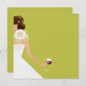 Einladungen zum Brautparty Chartreuse (Vorne/Hinten)