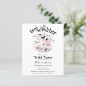 Einladungen zum Brautparty von Hexen (Stehend Vorderseite)