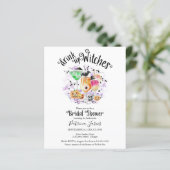 Einladungen zum Brautparty von Hexen (Stehend Vorderseite)