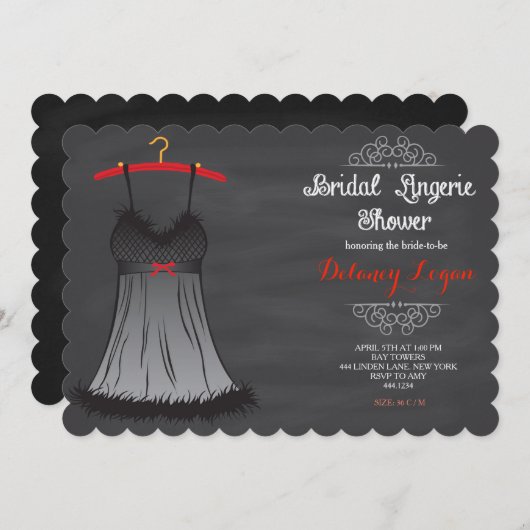 Einladungen zum Bridal-Duschbad (Vorne/Hinten)