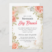 Einladungen zum Brunch der Mutter mit Aquarellfarb (Vorne/Hinten)