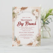 Einladungen zum Brunch der Mutter mit Aquarellfarb (Stehend Vorderseite)