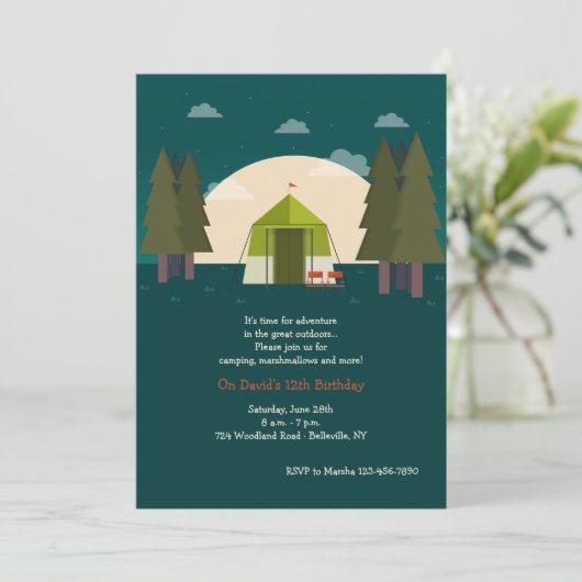 Einladungen zum Camping (Stehend Vorderseite)