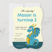 Einladungen zum Cartoon-Geburtstag von Dragon (Vorderseite)