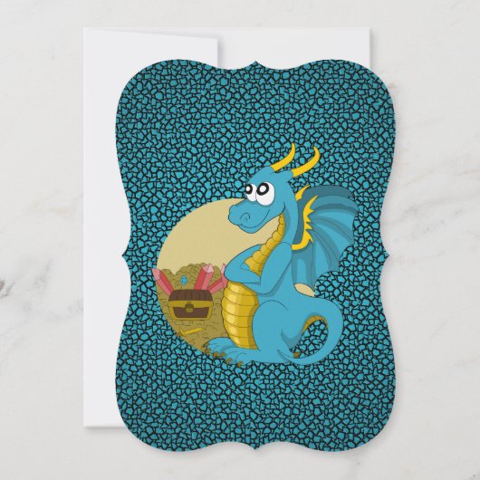 Einladungen zum Cartoon-Geburtstag von Dragon (Rückseite)