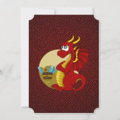 Einladungen zum Cartoon-Geburtstag von Dragon (Rückseite)