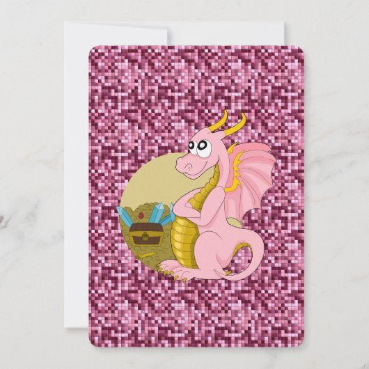 Einladungen zum Cartoon-Geburtstag von Dragon (Rückseite)