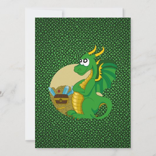 Einladungen zum Cartoon-Geburtstag von Dragon (Rückseite)