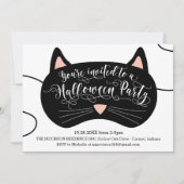 Einladungen zum Cat Mask Halloween-Party (Vorderseite)