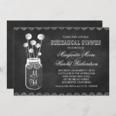 Einladungen zum Chalkboard Mason Jar Probe (Vorne/Hinten)