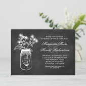 Einladungen zum Chalkboard Mason Jar Probe (Stehend Vorderseite)