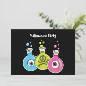 Einladungen zum Chemie-Halloween-Party (Stehend Vorderseite)