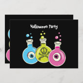 Einladungen zum Chemie-Halloween-Party (Vorne/Hinten)