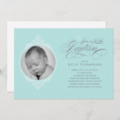 Einladungen zum Classic Boy Baptism Foto (Vorne/Hinten)