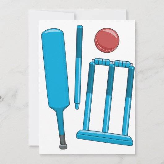 Einladungen zum Cricket-Set (Vorderseite)