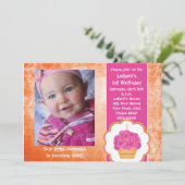 Einladungen zum Cupcake Foto (Stehend Vorderseite)