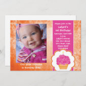 Einladungen zum Cupcake Foto (Vorne/Hinten)