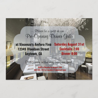 Einladungen zum Custom Pre/Grand Opening Restauran