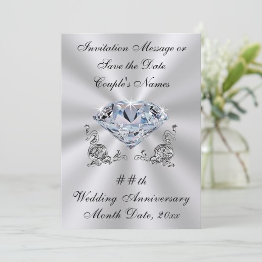 Einladungen zum Diamantenjubiläum oder Save the Da (Stehend Vorderseite)
