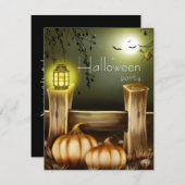 Einladungen zum einfachen Erntemond-Halloween-Part (Vorne/Hinten)