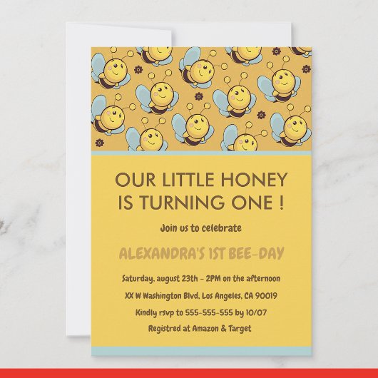 Einladungen zum ersten Bienentag Niedlich Unser kl