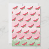 Einladungen zum ersten Geburtstag in einer Melone (Rückseite)