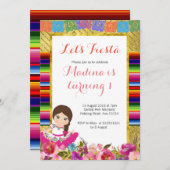 Einladungen zum ersten Geburtstag von Mexikanerin (Vorne/Hinten)