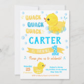 Einladungen zum ersten Geburtstag von Rubber Duck (Vorderseite)